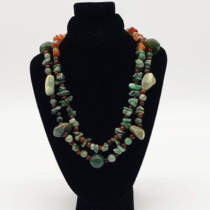 Green stone necklace